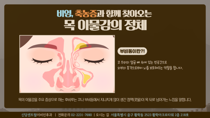 목에 가래가 낀 느낌 이물감담제 치료