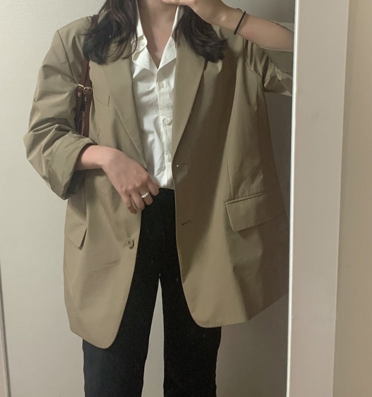  드래곤블루스 드라이터치 보이자켓 베이지 리뷰. 두가지 베이지자켓 코디