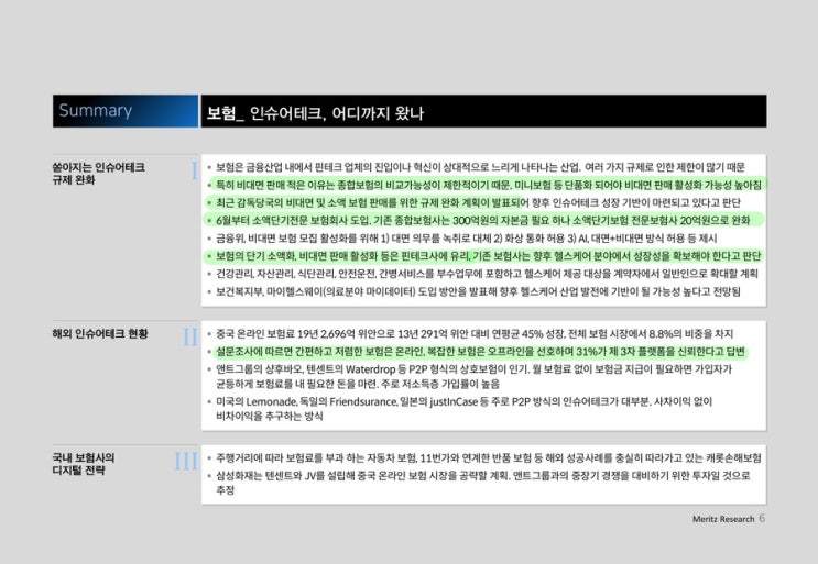  보험, 인슈어테크 어디까지 왔나 (20210412) 메리츠증권