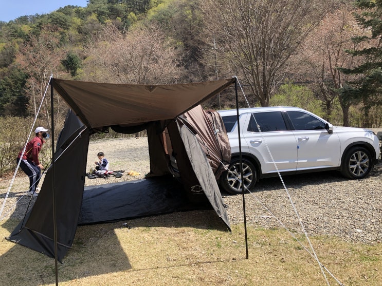  춘천 캠핑월드 팰리세이드 차량 도킹 제드 오토 팔레스 사이트 사이즈