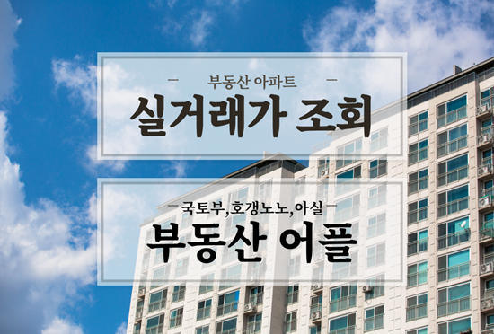 아파트 실거래가 조회 (부동산 어플 소개)
