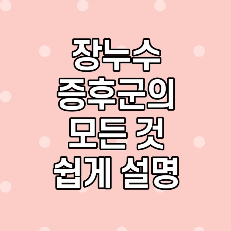  장누수 증후군, 증상, 원인, 치료, 검사 방법 쉽게 설명