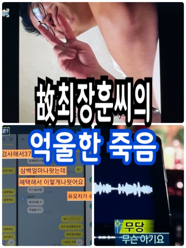 고 최장훈씨 무당 연인 사이에 임신했다고 거짓말 그리고 몇억의 돈을 받아갔는데...실화탐사대 청주 시신 미스터리