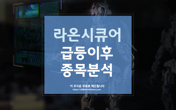 라온시큐어 (042510) 급등이후 차트분석 / 4월 14일 단타 추전주