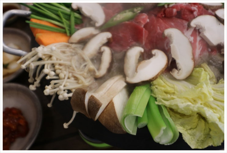  양평 용문사 맛집, 다우리곰탕에서 버섯불고기전골 드셔보세요~