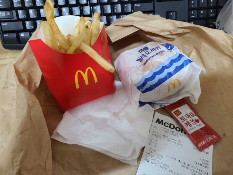  맥도날드 더블 필레 오 피쉬버거 후기