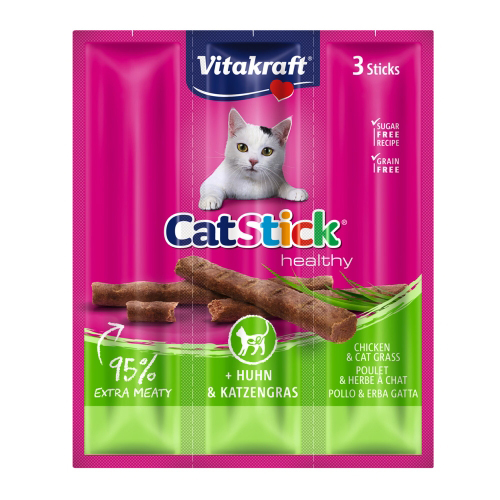 핵가성비 좋은 (사은품 증정) 비타크래프트 캣스틱 치킨&캣그라스 고양이간식 기호성 간식 고양이 간식 추천 비타크래프트 추천 고양이간식추천 3스틱 (1묶음) x 3개 추천해요