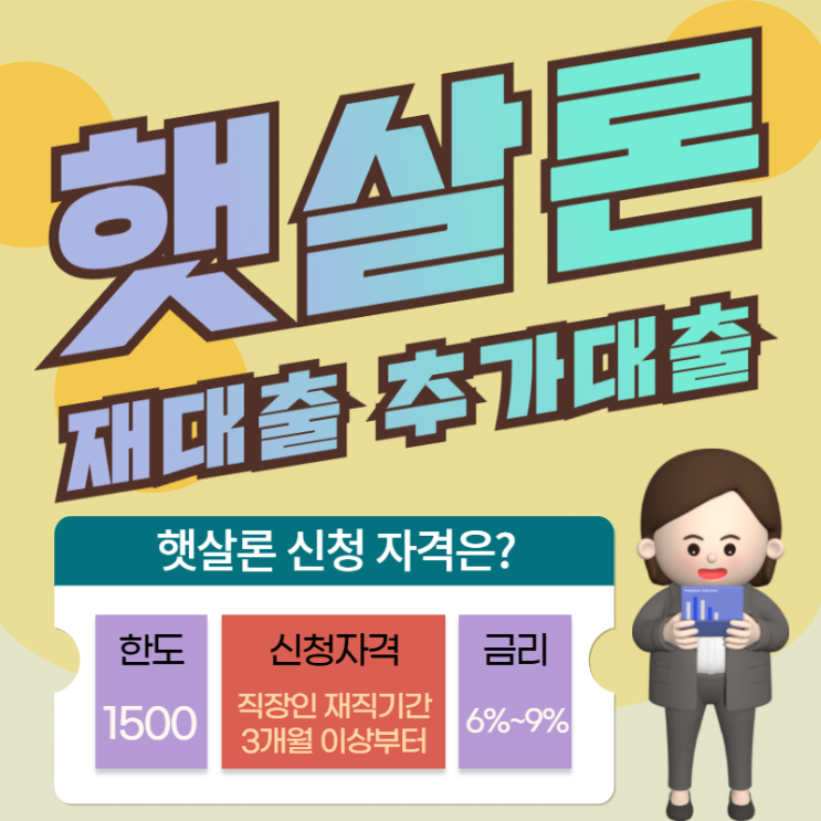  햇살론상환후재대출 자격조건 확인하기