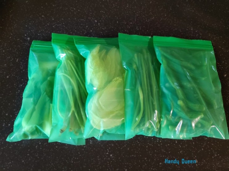 퍼뉴지퍼백으로 야채 신선하게 보관하기 / 냉장고 야채박스 정리한 살림일기