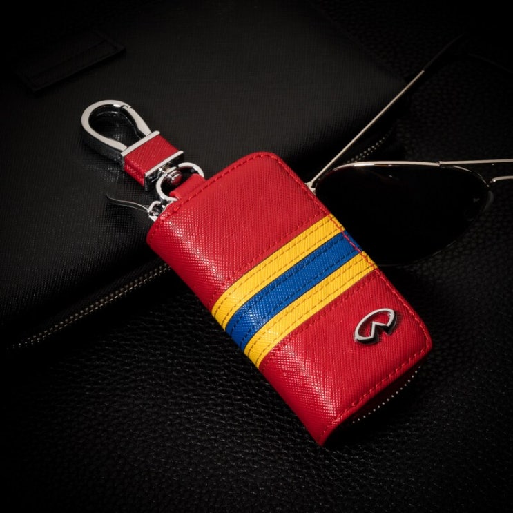 인기 많은 피 니 티 q50l q70l qx60 열쇠 팩 버클 자동차 일반 열쇠 케이스 남녀 공용 가방 빨간색 좋아요