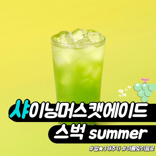  스타벅스에서 여름을 맞이하자 스타벅스 샤이닝 머스캣 에이드 내돈내먹