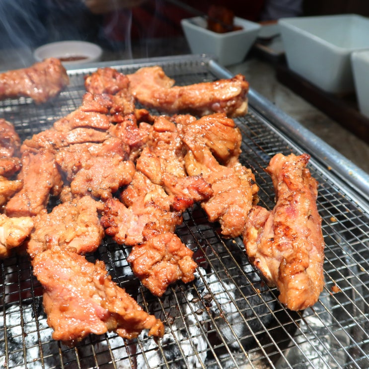  깨끗한 부천중동 맛집 전장군숯불갈비 중동점 돼지양념갈비 추천!