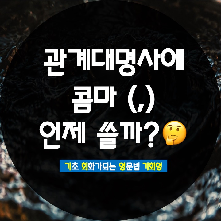  관계대명사 which that 생략 콤마 ? - 기회영