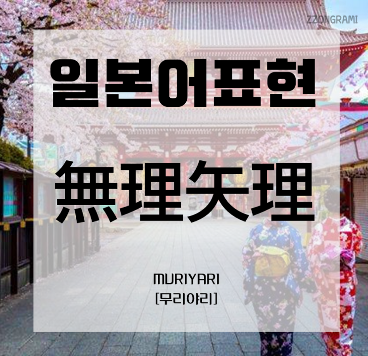  [일본어 공부] 일본어 표현 : 「無理矢理」