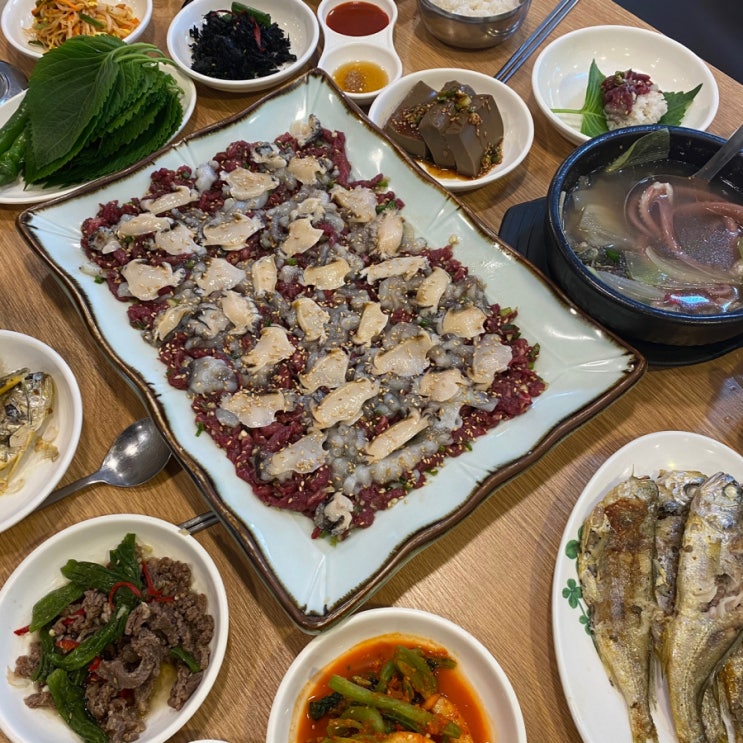  전복 소고기 낙지 탕탕이 대박인 목포 현지인 맛집, 갯내음