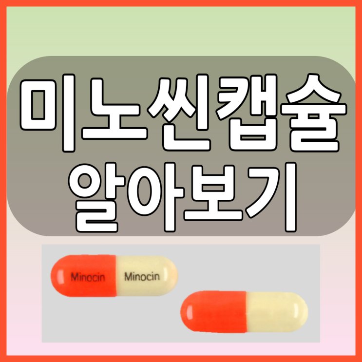  미노씬캡슐50mg 여드름 치료를 위해 자주 사용하는 항생제 부작용 효능 복용방법 알아봅시다