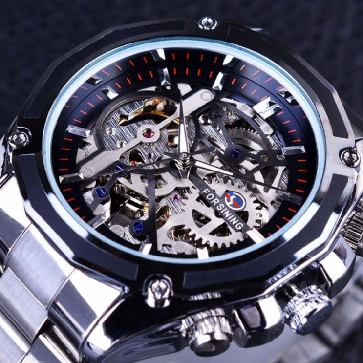 인기 급상승인 볼란체 남자시계 명품디자인 메탈밴드 손목시계 오토매틱 스켈레톤 브랜드 남자 시계 추천합니다