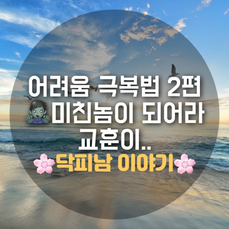 어려움 극복방법 시리즈 2편 미친놈이 되어라 어려움 극복방법 시리즈 2편 미친놈이 되어라