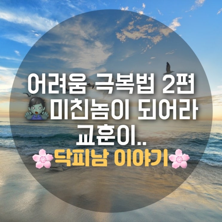 어려움 극복방법 시리즈 2편 미친놈이 되어라