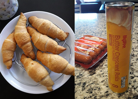  미국 베이킹 생지로 소시지빵 만들기 (hyvee Crescent Rolls)