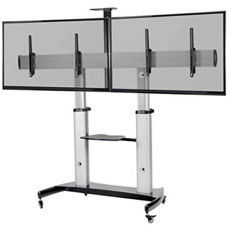 선택고민 해결 [아마존베스트]VIVO Ultra Heavy Duty TV Stand for 37 to 60 inch Flat Screens Mobile Adjustable Ro,