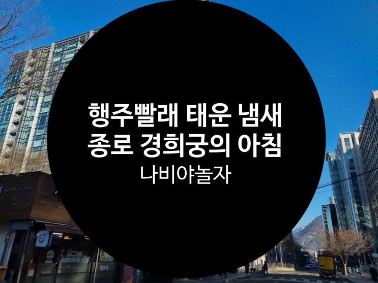  종로구 경희궁의 아침 행주 빨래 태운 냄새 제거 / 나비야놀자