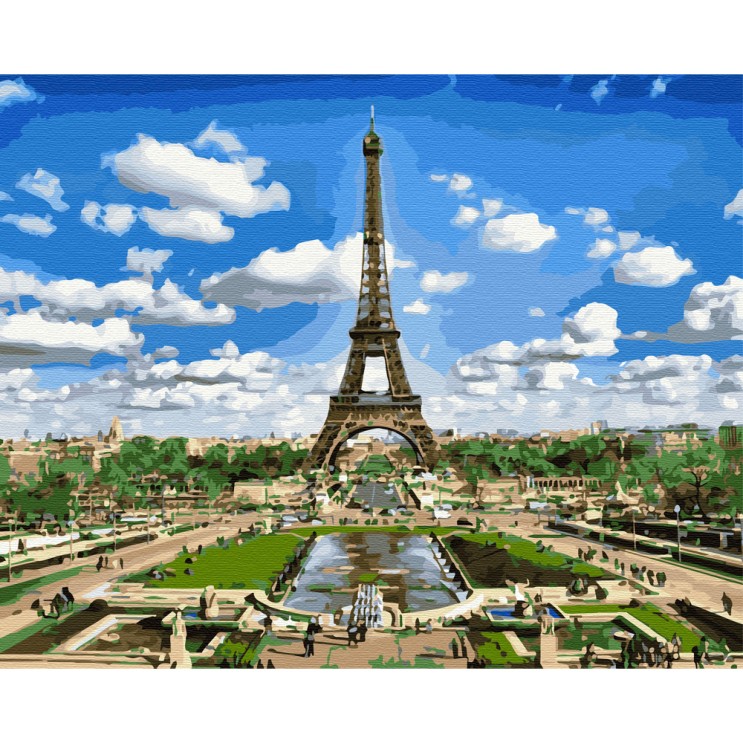 인지도 있는 아트조이 DIY 명화 그리기 세트 40 x 50 cm, 구름 속 에펠탑 ···