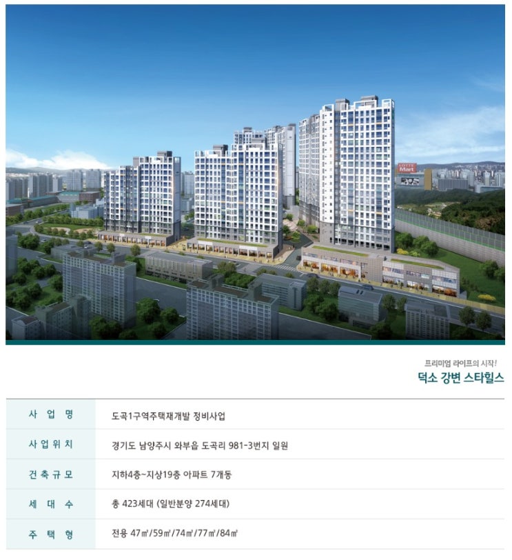  남양주 덕소 강변 스타힐스 분양정보 모집공고