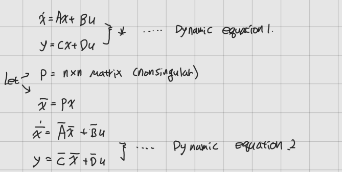 [선형시스템] #10 Equivalent Dynamic Equation (Time invariant case)