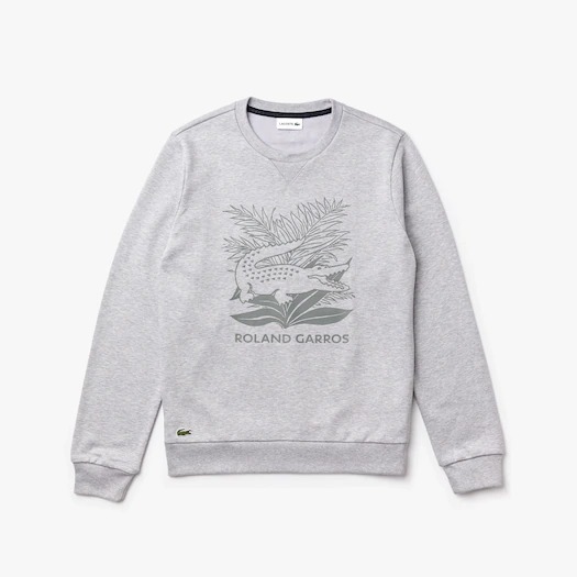 선호도 좋은 라코스테 프린트 스웻셔츠 맨투맨 Roland Garros Plant Print Sweatshirt ···