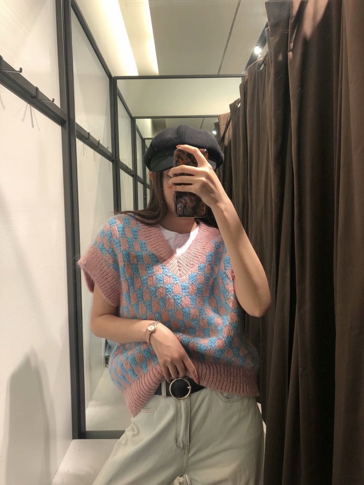 인기 급상승인 자라 가을 겨울 스타일 ZARA 여성용 민소매 체크 울 니트 조끼 추천합니다 인기 급상승인 자라 가을 겨울 스타일 ZARA 여성용 민소매 체크 울 니트 조끼 추천합니다