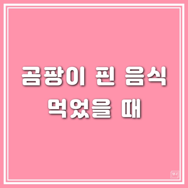 곰팡이 핀 음식 먹었을 때