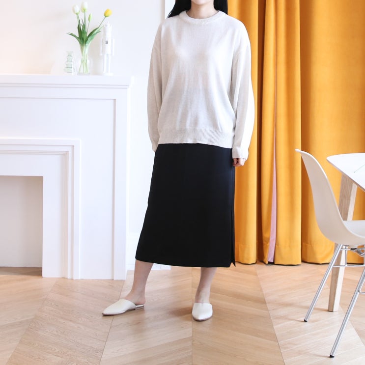  쿨한, 데일리 오버핏 린넨 니트