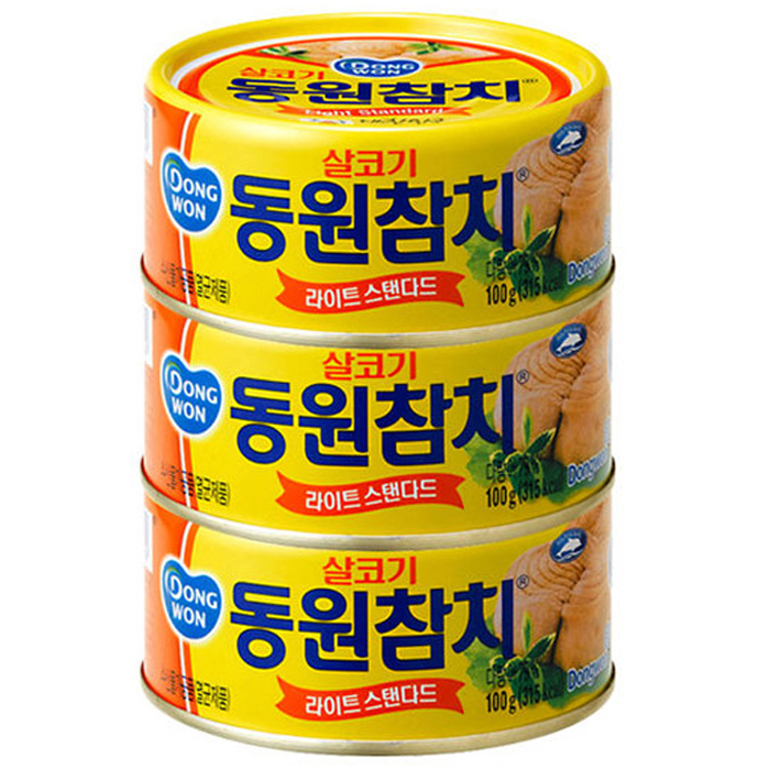 가성비 좋은 동원 라이트 스탠다드 참치, 100g, 3개입 ···