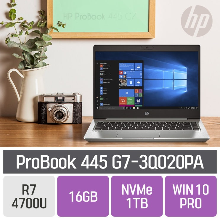 인지도 있는 HP 비즈니스 프로북 445 G7-3Q020PA, 16GB, SSD 1TB, 포함 추천해요