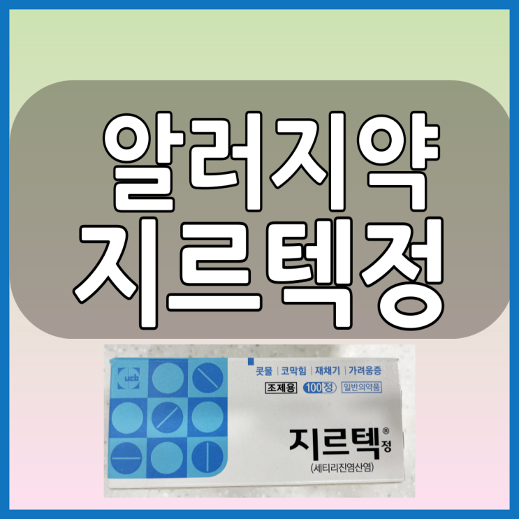  지르텍 정 알러지를 위한 항히스타민제 복용전 복용방법 효능 주의사항 알아볼까요?
