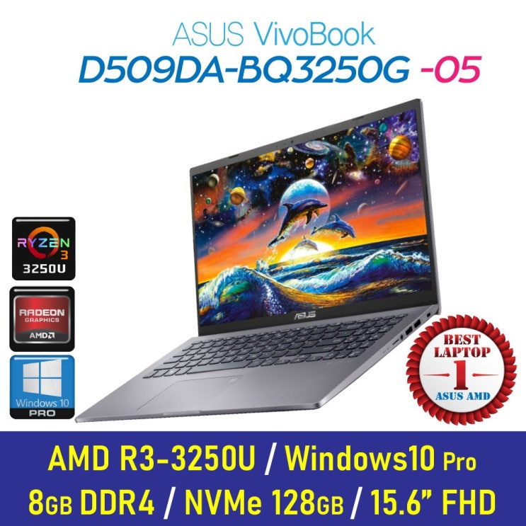 갓성비 좋은 [가성비 노트북]ASUS D509DA-BQ3250G +Windows10 Pro 포함, 8GB, SSD 128GB, Windows10 Pro 포함 좋아요