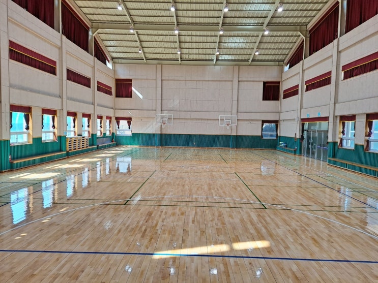  아산금곡초등학교 체육관 후로링 샌딩(체육관 샌딩)  작업