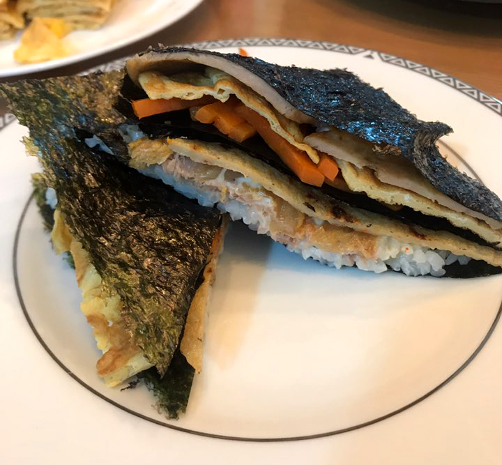  아빠가 해주는 맛 보장 못 하는 삼각김밥 만들기.