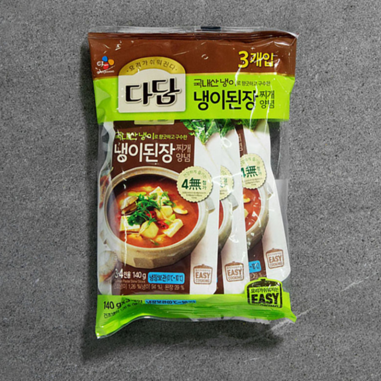 선택고민 해결 다담 냉이 된장찌개 양념, 140g, 3개입 ··· 선택고민 해결 다담 냉이 된장찌개 양념, 140g, 3개입 ···