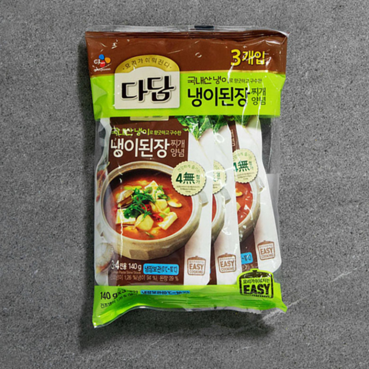 선택고민 해결 다담 냉이 된장찌개 양념, 140g, 3개입 ···