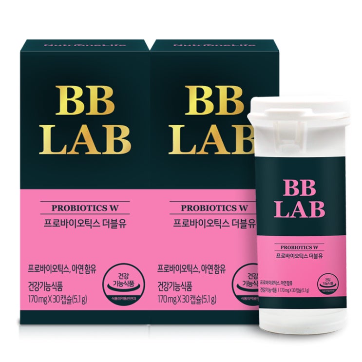 잘팔리는 뉴트리원 질 유래 특허유산균 여성 장 건강 면역 강화 소형캡슐 비비랩 프로바이오틱스 + 활력환, 2box 추천해요
