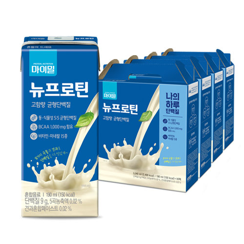 리뷰가 좋은 마이밀 마시는 뉴프로틴, 190ml, 64개 좋아요