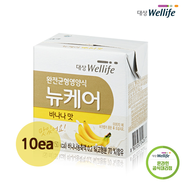 최근 많이 팔린 대상웰라이프 뉴케어 바나나맛 환자영양식 식사대용, 10팩, 150ml 좋아요 최근 많이 팔린 대상웰라이프 뉴케어 바나나맛 환자영양식 식사대용, 10팩, 150ml 좋아요