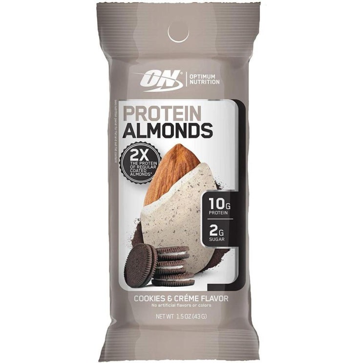 후기가 정말 좋은 [수입 영양바] Optimum Nutrition Protein Almonds Snacks Immune Support with Vitamin E On The Go
