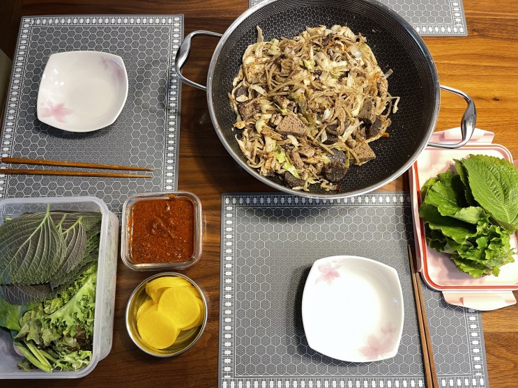 순대촌 포장이용 및 남은 양념으로 순대볶음 만들기