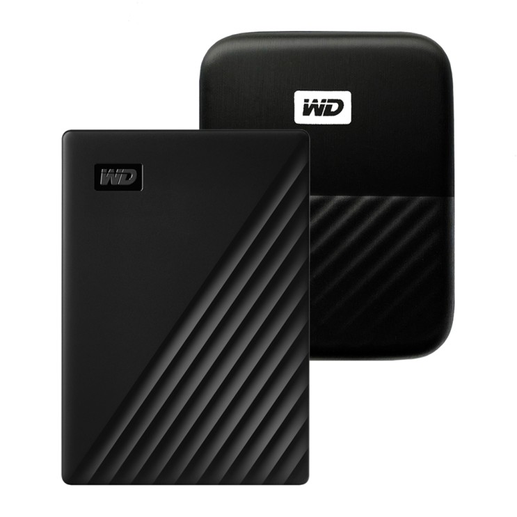 인기있는 WD My Passport 휴대용 외장하드 + 파우치, 4TB, 블랙 ···