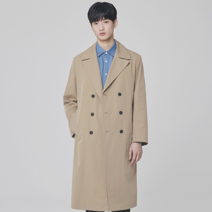 선택고민 해결 마인드브릿지 남성용 CN 오버핏 더블 트렌치코트 MUCA2152 ··· 선택고민 해결 마인드브릿지 남성용 CN 오버핏 더블 트렌치코트 MUCA2152 ···