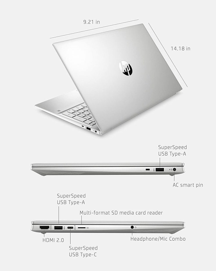 많이 팔린 (관부가세포함) HP Pavilion 15 Laptop AMD Ryzen 5 4500U Processor 8 GB RAM 512 GB SSD Storage 15.6-in