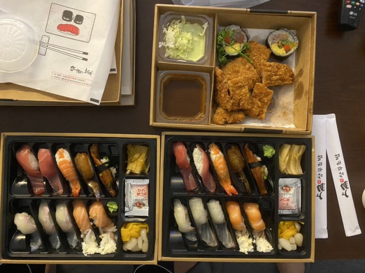  [유성맛집]상무초밥은 역시 최고!!! 인기&특선초밥+돈까스 배달시켜 먹기^^